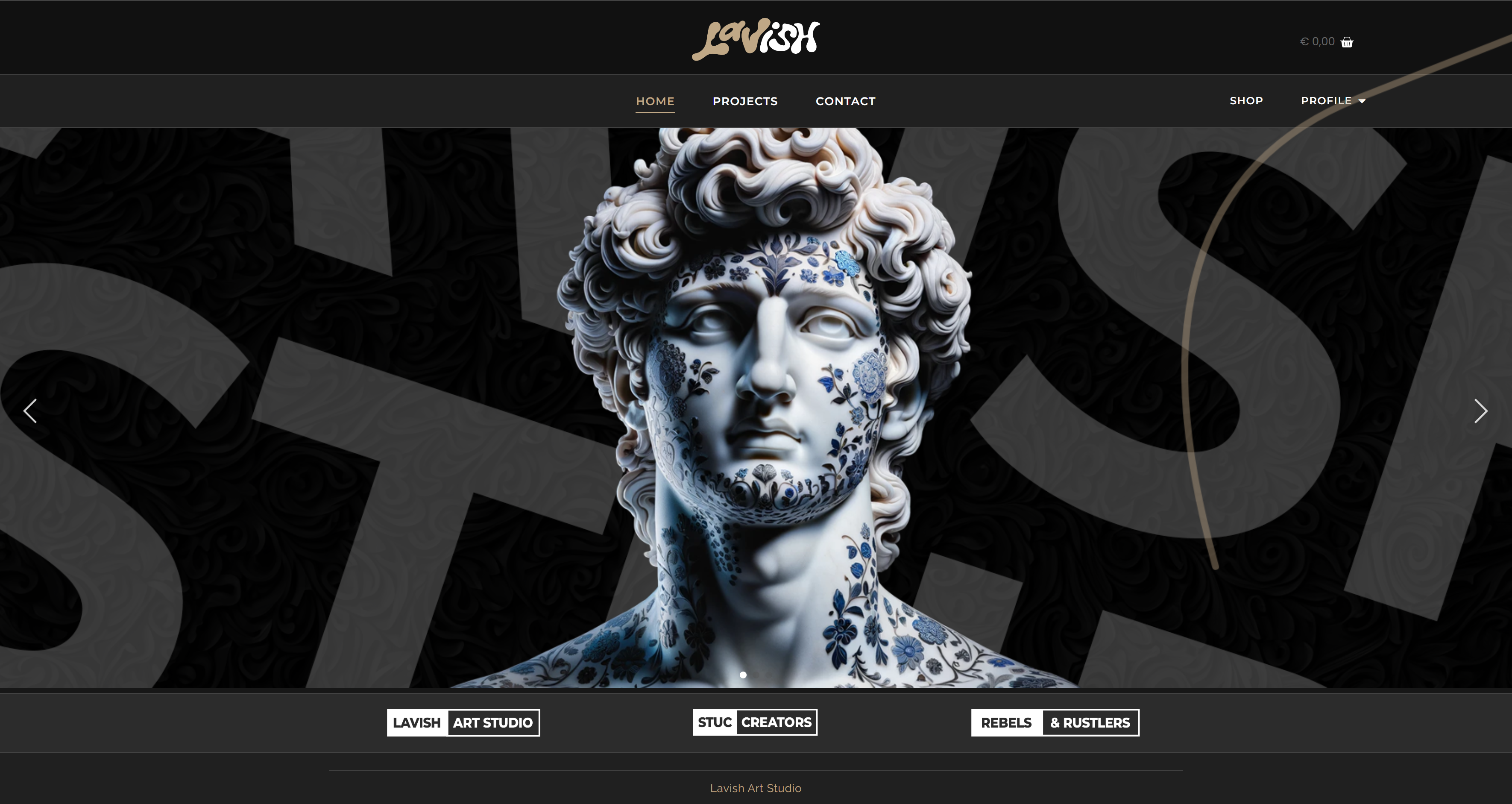 Lavish Art Studio – Webdesign