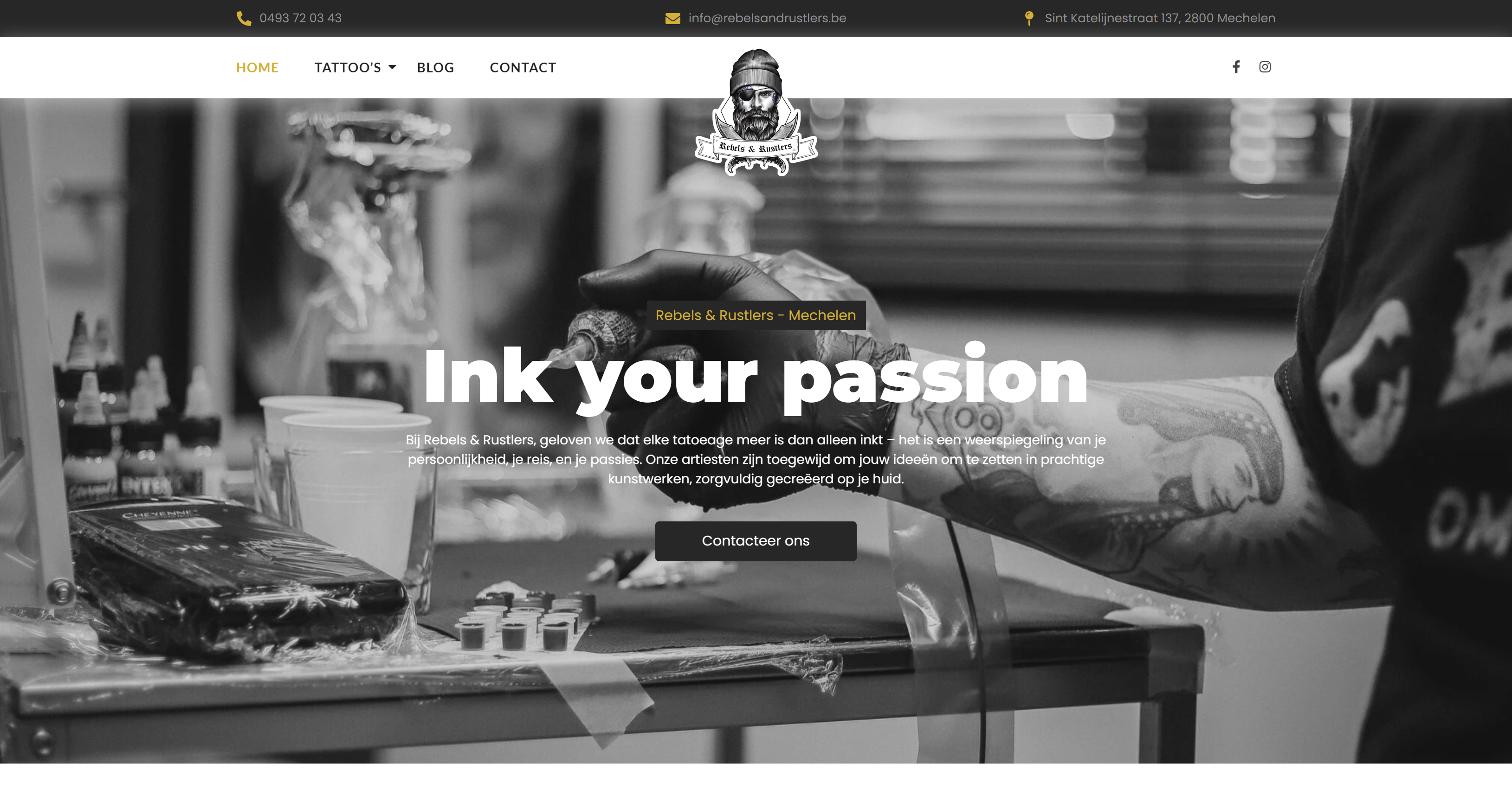 Rebels & Rustlers – Webdesign